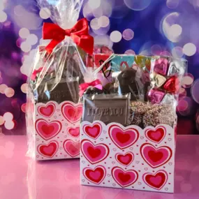 Stage Stop Candy gift baskets are beautifully arranged and ready to impress. In-store pick up and shipping available.
