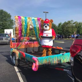 The Good Neighbear strolling down the parade and getting ready for some fun