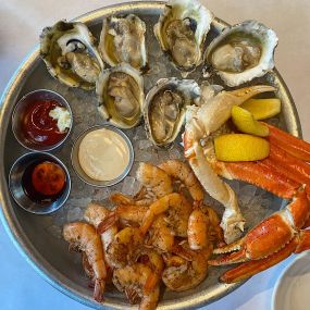 Fresh oysters from our oyster bar served daily on happy hour