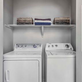 With full size washer dryer