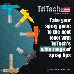 Take your airless sprayer project to the next level with TriTech's wide range of spray tips