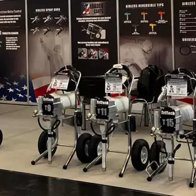 Showroom of our TriTech Airless Paint Sprayer equipment