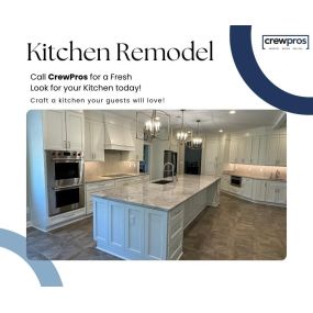 Do you need more counter space, more storage space, or simply more space? Create the kitchen of your dreams with a CrewPros kitchen remodel. Contact us today and let one of our expert kitchen designers bring your concept to life!