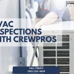 Don't wait for your HVAC system to break down, ensure its peak performance and longevity with routine inspections from Collierville HVAC company Crew Pros!