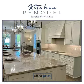 Check out this gorgeous kitchen renovation by CrewPros! The client wanted clean lines and a crisp white color scheme, and we were thrilled to turn imagination into reality. It's why we do remodeling and renovations. We are just as excited for the final outcome as the homeowner. We love turning four walls and a ceiling into a space where loved ones will gather and celebrate for years to come! Contact us when you're ready to upgrade your kitchen!