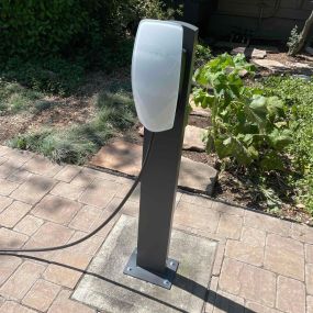 Free Standing Tesla Electric Car Charger Installed in Davis, CA