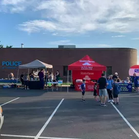 Engaging with the community on a beautiful day