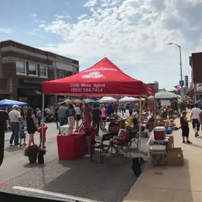 Booth at the parade