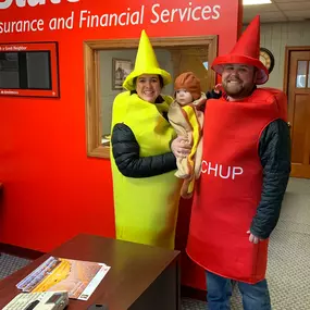 Cody Moss with his family on Halloween