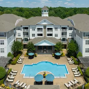 Pool with sun deck