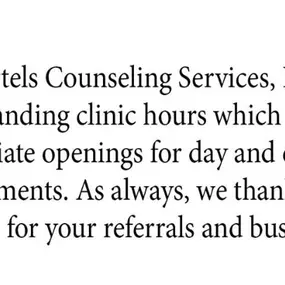 Bartels Counseling Services Appointments