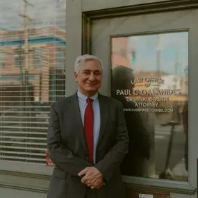 Front door of the Law Office of Paul C. Galanides
