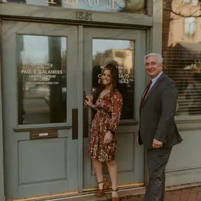 Front door of the Law Office of Paul C. Galanides