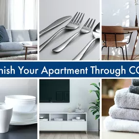 Furnished apartment homes are available at Camden through CORT