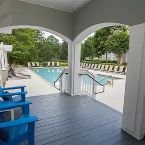 Shaded Lounge Area by Pool