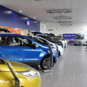 Inside the Ford Cardiff showroom