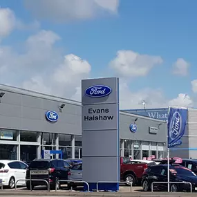 Facing the Ford Cardiff dealership