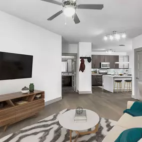 Living room at Camden Gallery Apartments in Charlotte, NC