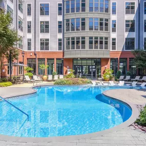 Pool at Camden Gallery Apartments in Charlotte, NC