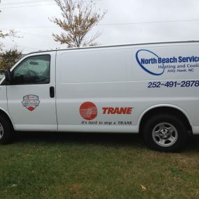 North Beach Services Heating and Cooling Work Van