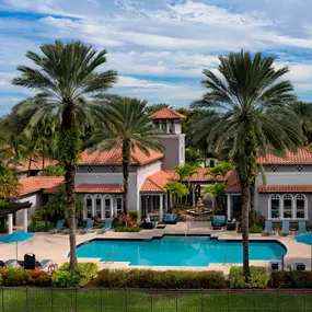 The tropical pool at Camden Doral Villas.