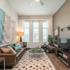 apartment wide angle family room