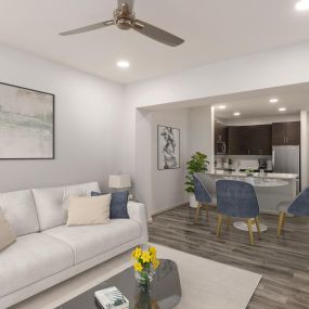 Contemporary style renovated apartment open concept living at Camden College Park