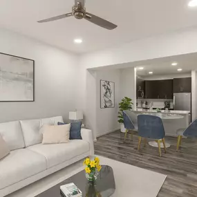 Contemporary style renovated apartment open concept living at Camden College Park