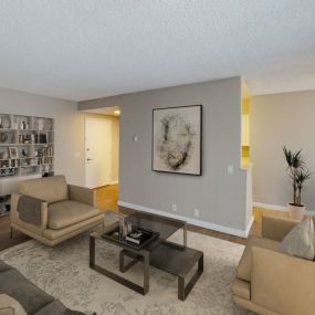 Living Room at Chateau La Fayette Apartments