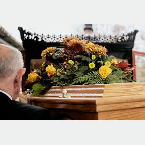 A N Abraham Funeral Directors floral arrangement