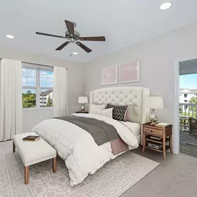 Bedroom with adjacent balcony at Camden Silo Creek