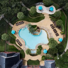 Aerial view of the pool