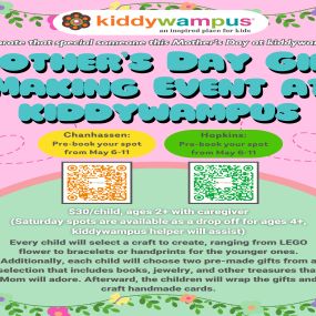 Mother’s day gift making event at kiddywampus