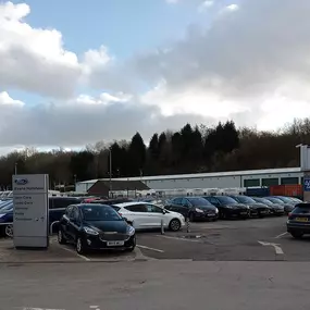 Outside the Ford Glossop dealership