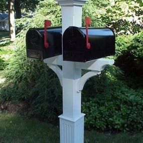 Double-Sided Custom Cedar Mailbox Post