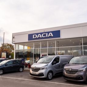 Outside the Dacia Sheffield dealership