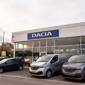 Outside the Dacia Sheffield dealership