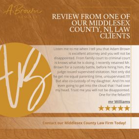 Google Review of Law Offices of Adam C Brown Esq. PC | New Brunswick, NJ