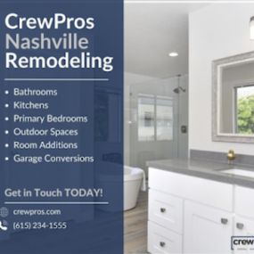 Consider choosing CrewPros for your next home renovation project. We can handle anything from a simple built-in bookshelf to a complete home remodel. We look forward to discussing your ideas and helping you unlock your homes full potential.