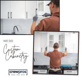 Did you know CrewPros Nashville has a custom cabinetry shop? We control the materials, design, and craftsmanship to ensure high quality. We love helping clients choose the perfect style, finish, and functionality for the cabinets. Let us help you with your next remodeling project!