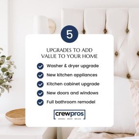 Upgrade your home and increase its value with these exciting additions from CrewPros Nashville! From a renovated kitchen to a new outdoor space, these upgrades will make your home even more desirable and appealing. Don’t miss out on potential buyers or the chance to impress your guests. Contact CrewPros Nashville today!