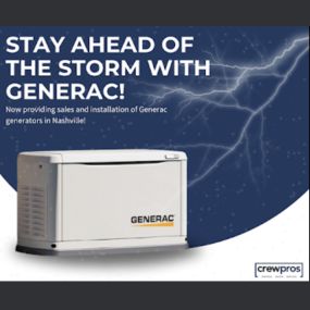 CrewPros Nashville  carries the major name brands of generators that you have heard of, and you may even recognize the brands. CrewPros sells and installs top generator brands like Generac, Kohler, and Briggs & Stratton.