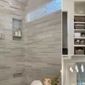 CrewPros Nashville can handle every aspect of your bathroom remodel. We love this bathroom makeover from our remodeling team. From the frameless shower with trendy tile to the custom cabinetry, this upgrade is a big win!