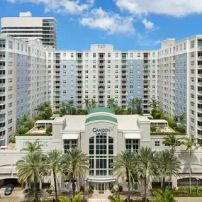 Exterior photo of the Camden Las Olas high-rise building in Fort Lauderdale, Florida.