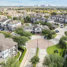 Aerial View of Camden Whispering Oaks Apartments in Houston, TX.