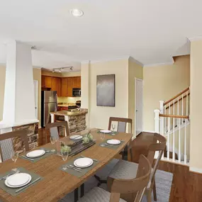 Townhome large dining area to accomodate many friends and family