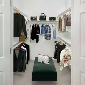 Modern Closet with Built-In Shelves at Camden St. Clair in Atlanta GA