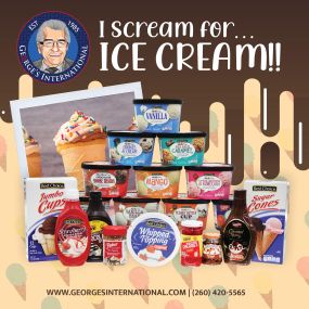 A variety of delicious ice creams