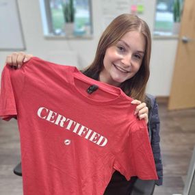 Celebrating Emma! ???? Emma has just completed her training and is officially certified for answering the phone lines at Keelan Dental! ☎️ Next time you get Emma on the line, be sure to congratulate her! ????
