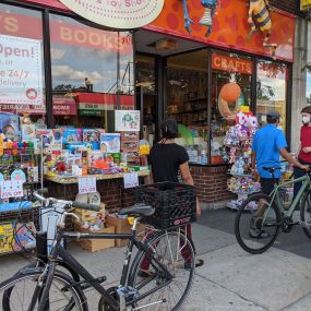 On good weather days, we often have a table of great deals right outside our storefront!